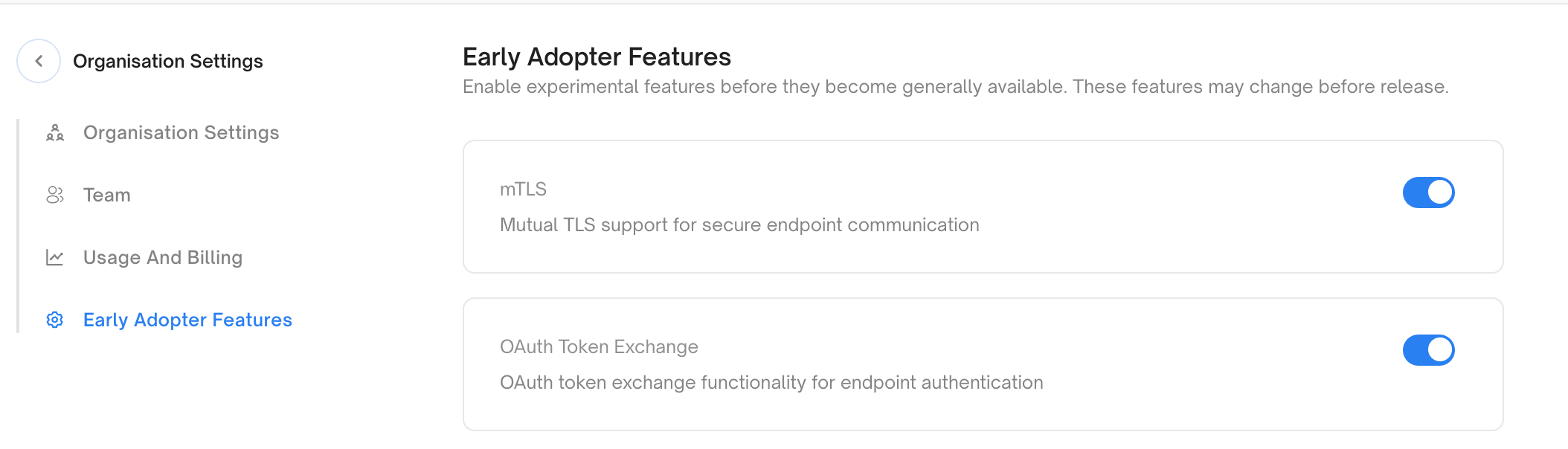 Organization Feature Flags